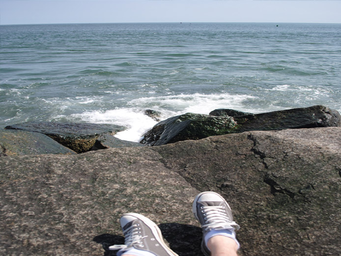 Sitzen am Meer